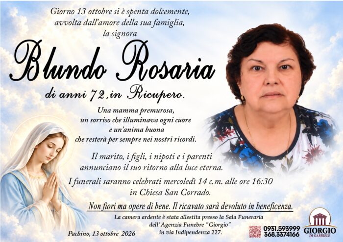 BLUNDO ROSARIA 13-10-2026
