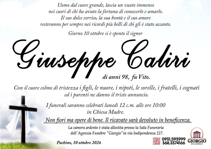 CALIRI GIUSEPPE 10 10 2026